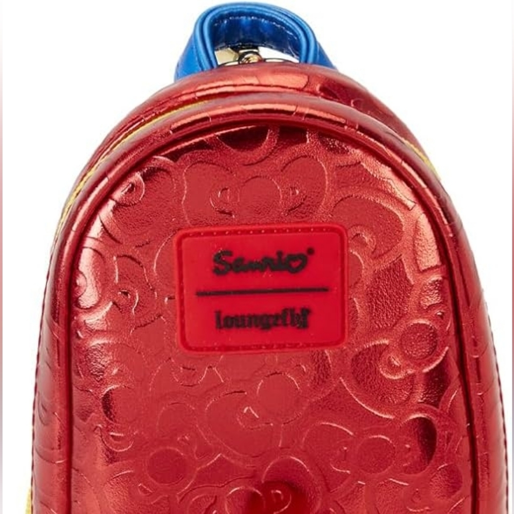 Loungefly Sanrio Hello Kitty 50th Anniversary Red Mini Backpack Pencil Case